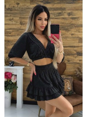 Сет дантела в черно CUTE